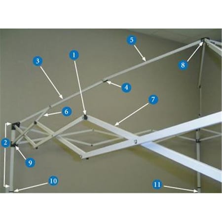 Logo Brands Logo Brands 100-46 9' x 9' Replacement Tailgate Tent Frame by Logo Brands Works 100-46